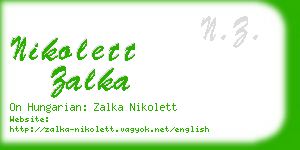 nikolett zalka business card